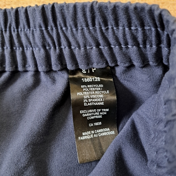 Rachel Roy Wide Leg Pants Women's Size Small Blue White Stripe Pull On New! - Picture 4 of 9